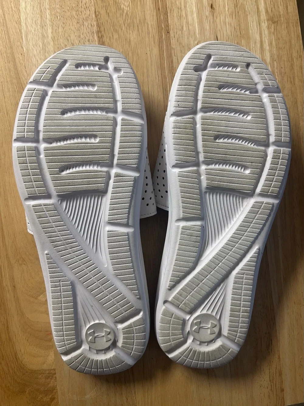 Under Armour Black & White Comfort Slide Sandals